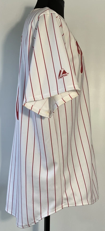 Винтажная вышитая футболка Majestic Philadelphia Phillies Michael Young размер большой - Изображение 4 из 4
