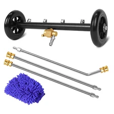 Undercarriage Pressure Washer Attachment 2-in-1 Cleaner Water Extension 4 Nozzle