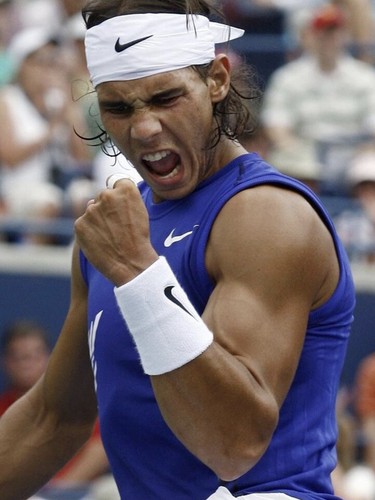 without tags nike tennis sleeveless shirt - Rafa US Open size XXL red/white - Picture 8 of 8