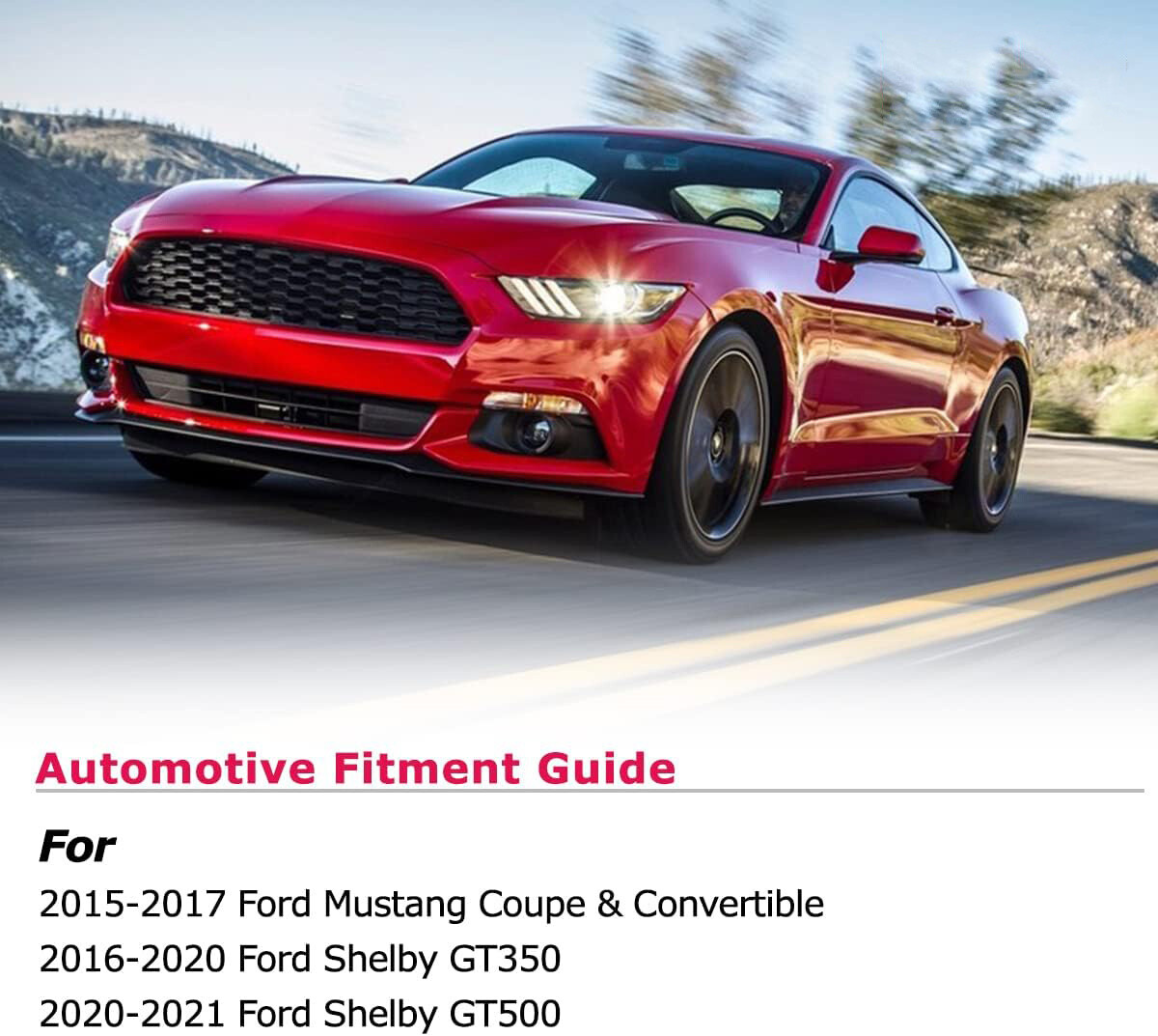 LED DRL HID/Xenon Headlights Set for 2015 2016 2017 Ford Mustang Left & Right