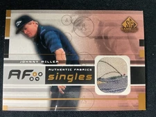 2003 SP Game Used JOHNNY MILLER Authentic Fabrics Singles Golf Card PGA #RF-JM