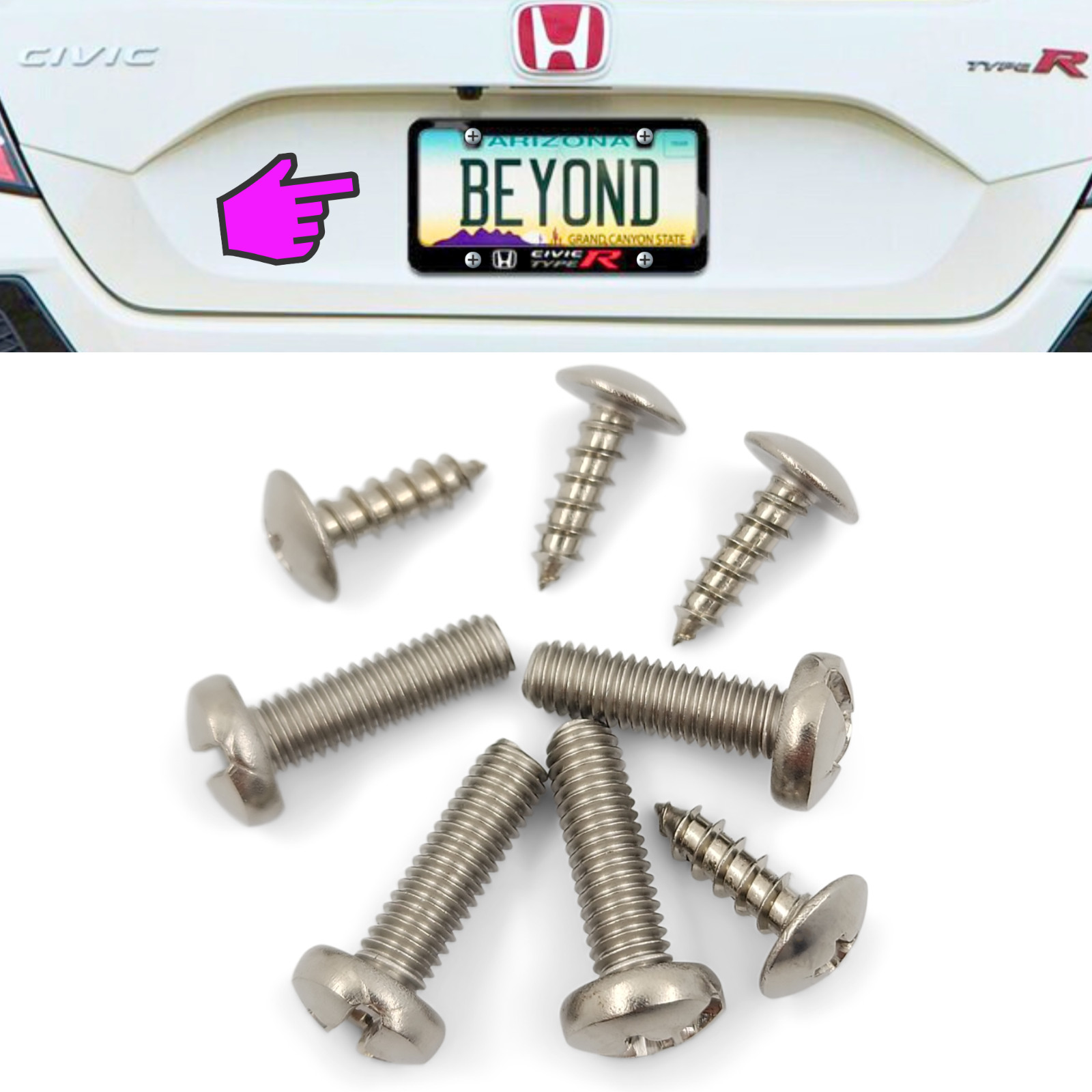 Lexus Logo Stainless Steel License Plate Frame – Sleek Silver Chrome Finish, Comes With Screw Caps
