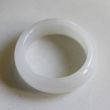 Size 9 1/4 CERTIFIED Natural Grade A Untreated White Jadeite JADE Ring R202