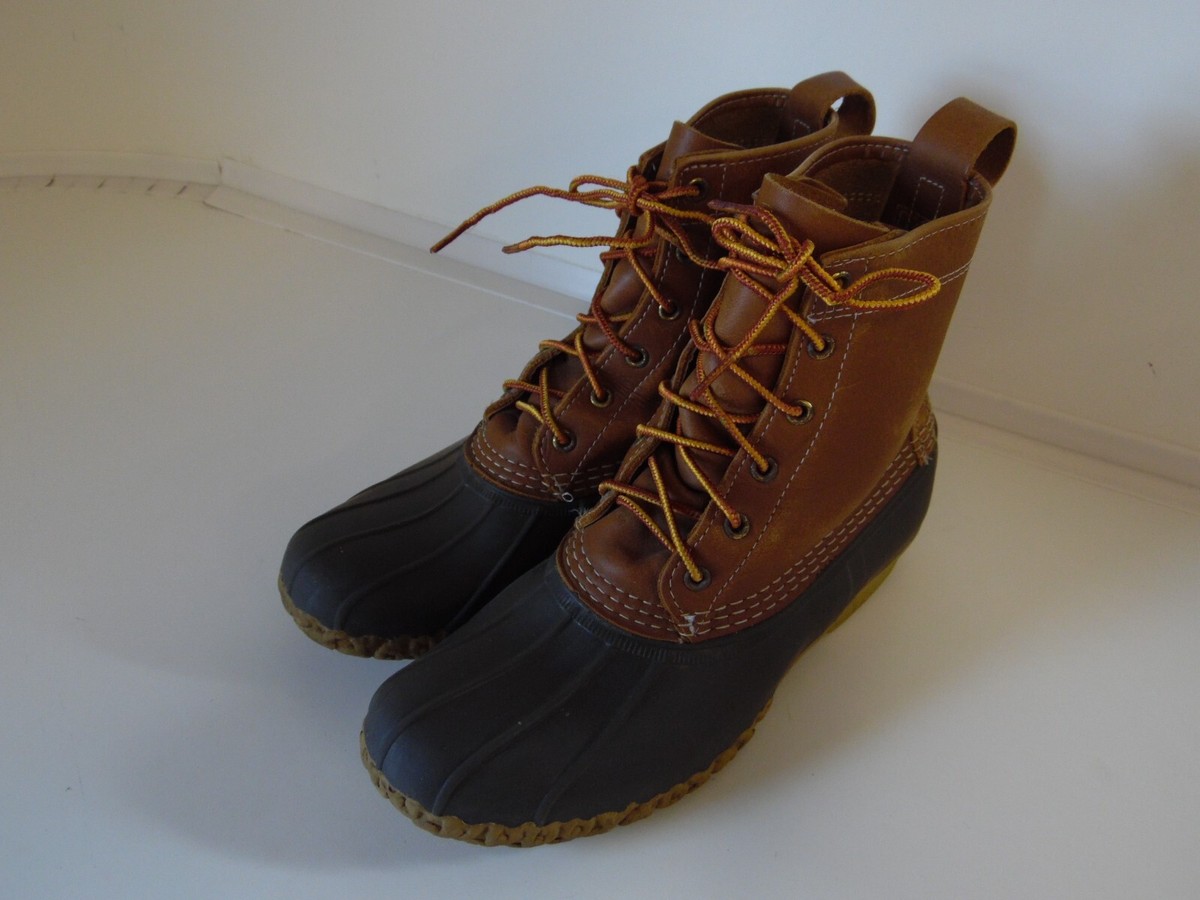 L.L. Bean Men\'s Tan Leather & Brown Rubber Duck Boots L.L. Bean Bean Boots—We Tested and Reviewed the Iconic Duck Boot main image 2