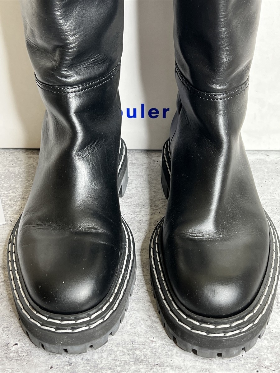 Proenza Schouler black leather boots sz 38.5 | eBay