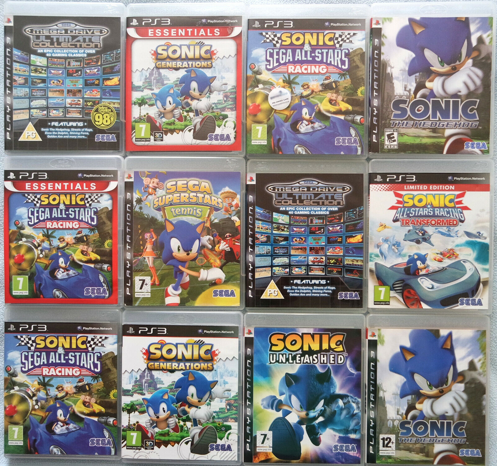 Sonic games - more than 40 games