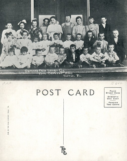 TOPTON PA ORPHANS FROM LEHIGH CO. LUTHERAN ORPHANS HOME ANTIQUE