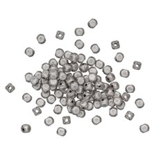 100 Antiqued Silver Plated Brass 4x3mm Smooth Rounded Rectangle Beads 1mm Hole