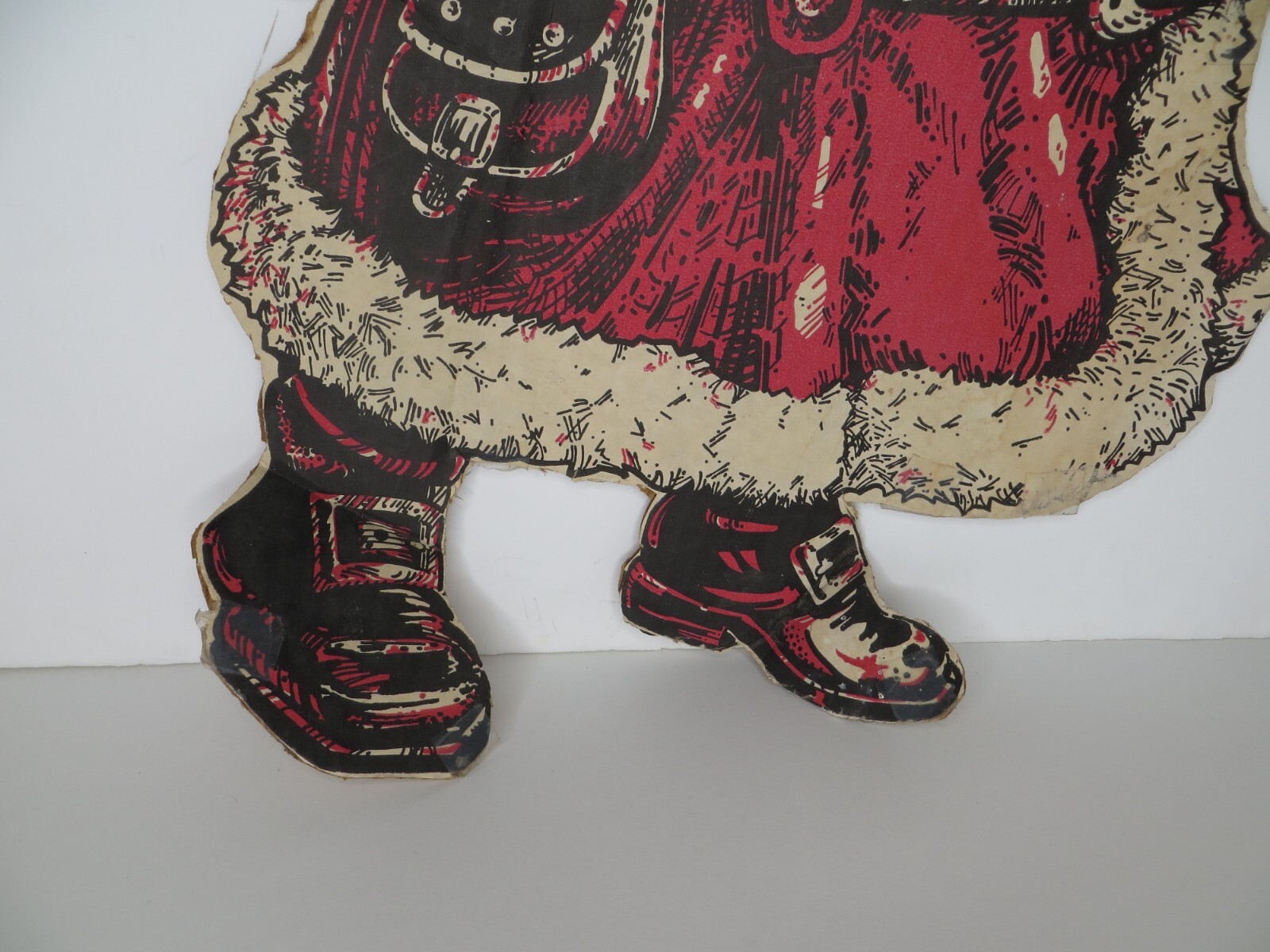 Cardboard Santa Claus Cutout Vintage Christmas Decor | eBay