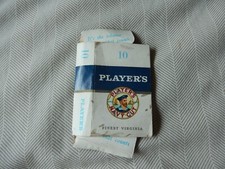 Paquete de cigarrillos vacíos Players corte azul marino con control deslizante interior y lámina