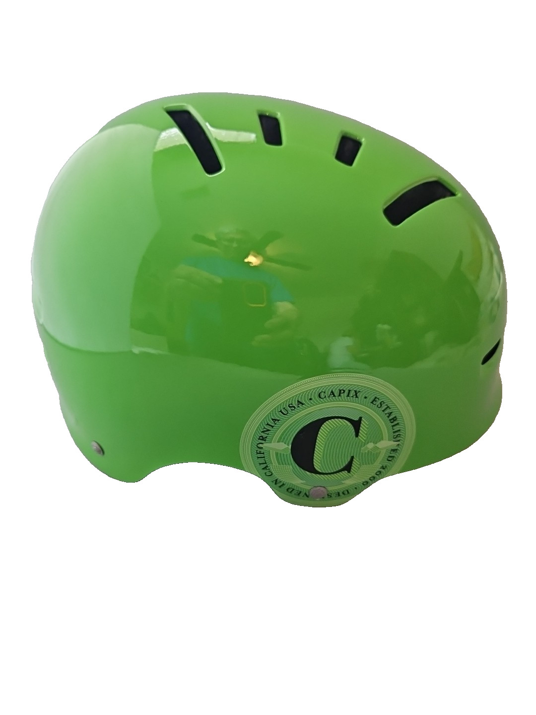 Capix  Soldier GLOSS GREEN  SKATE BOARD Helmet L/XL