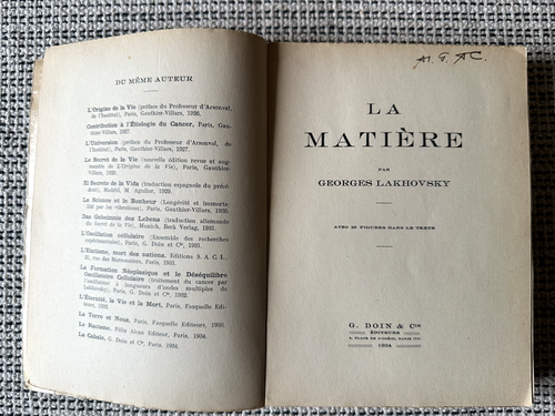 Georges Lakhovsky * La Matière * G. Doin & Cie 1934 - Photo 4/8