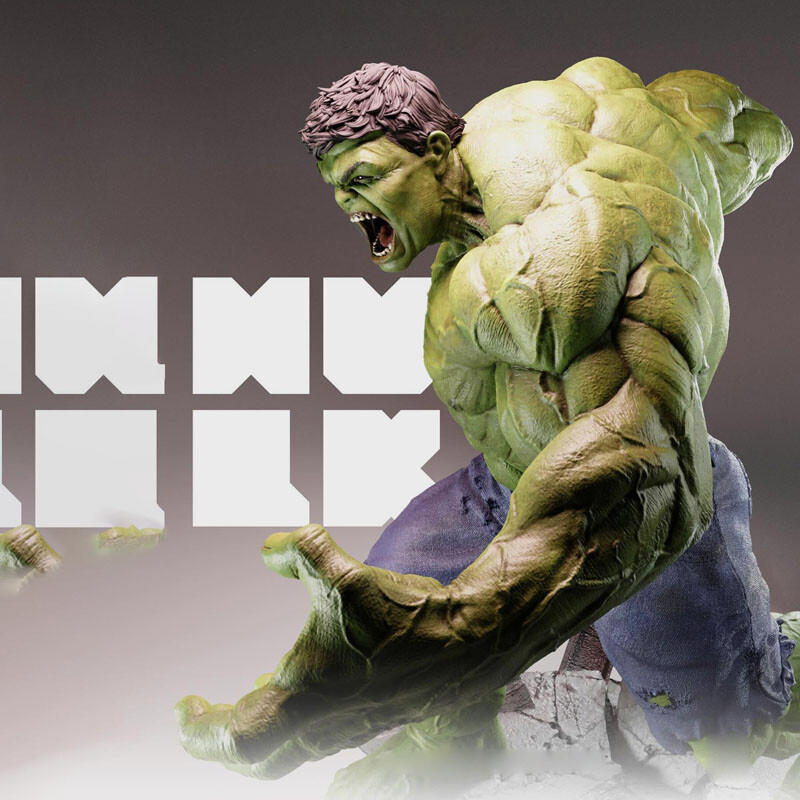 1/4 62cm Hulk 3D print figure Model Kit Unpainted Unassembled