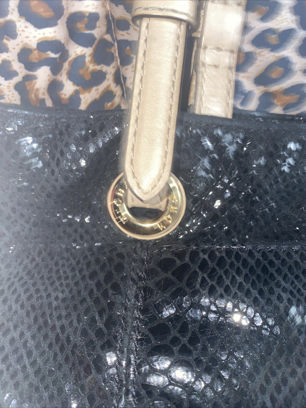 Michael Kors Jet Set Black Python Leather Tote Sh… - image 10