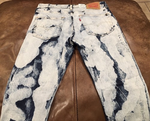 Levi’s Skinny Taper Stretch Bleached Camo Tye-Dye Jeans Size 28x30 Men’s NWT - Picture 3 of 4