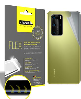 3x Huawei P40 Pro Plus Rückseite Schutzfolie Folie, 100% Displayabdeckung, dipos