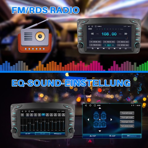 DVR Android 13 Carplay Autoradio GPS NAVI Für Mercedes W203 W209 Viano Vito W639 - Bild 14 von 19