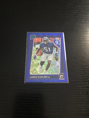 2021 Donruss Optic Blue Scope PRIZM Rated Rookie - Azeez Ojulari Giants!