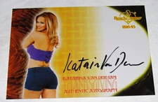 2015 Benchwarmer KATARINA VAN DERHAM Thanksgiving 🦃 Black Auto ST PAULI GIRL 🍻
