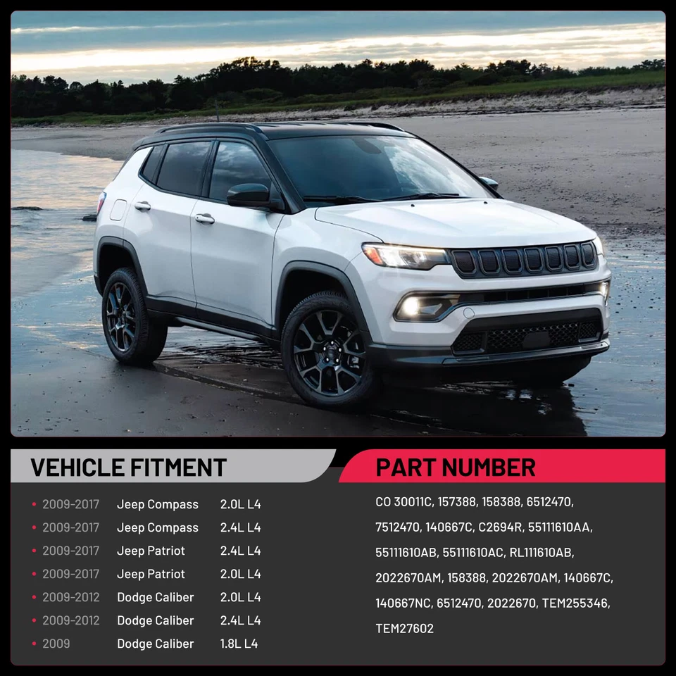 Compressor CA para 2009 - 2017 Jeep Compass Patriot 2009 2010-2012 Dodge Caliber - Imagem 2 de 4