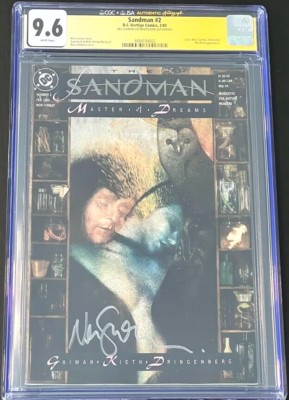 Sandman #2   SIGNED by NEIL GAIMAN   CGC 9.6 Cain Abel DC Vertigo Comic 1989