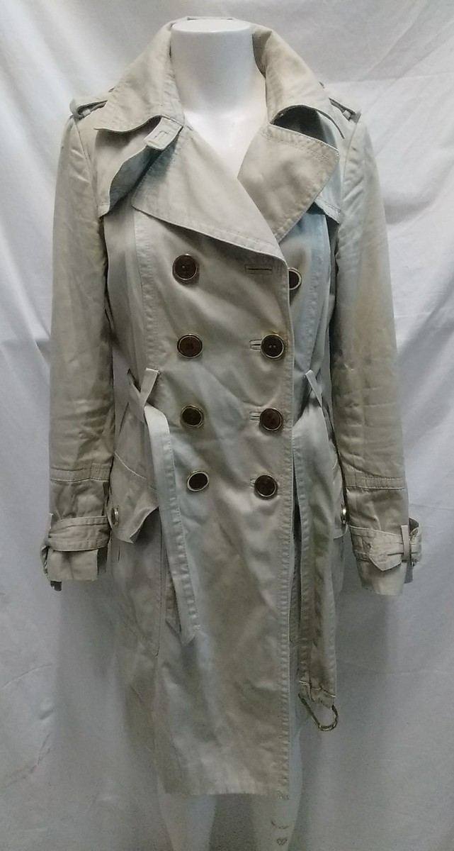 TRENCH DONNA ZARA COTONE PRIMAVERILE TAGLIA L