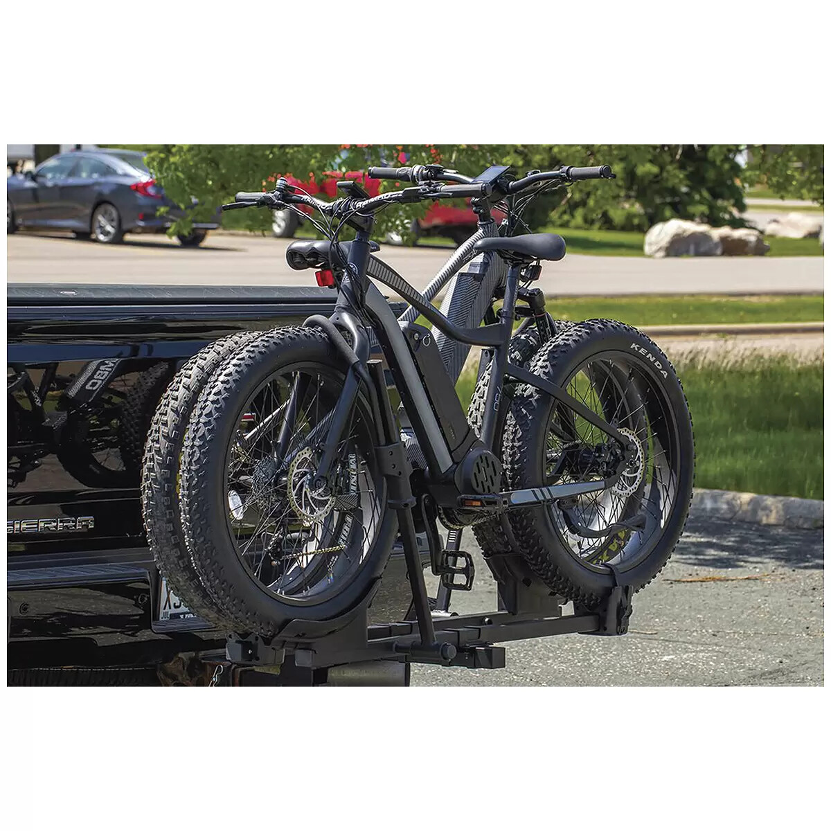 DK2 BCR690E 2Bike Hitch Mounted Foldable Bike Bicycle Rack w/ Fold