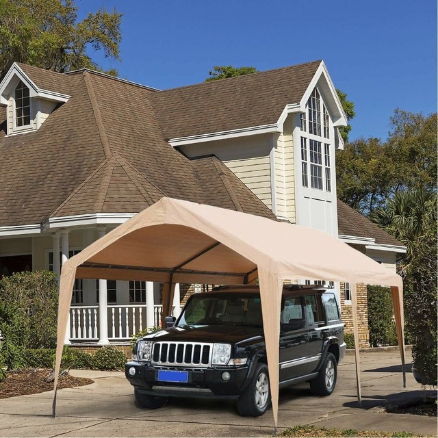 Abba Patio 10 X 20 Ft Heavy Duty Carport Canopy With 6 Steel Leg