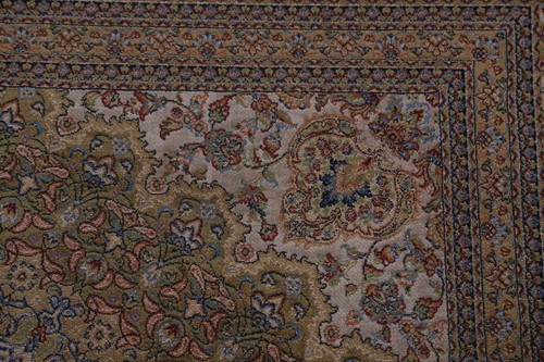 90% Silk Traditional Ivory Floral Living Room Turkish Rug Area Carpet 7'x10' - Picture 8 of 12