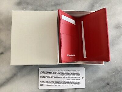 100% authentic maison margiela leather card wallet -cherry red -unisex |  eBay