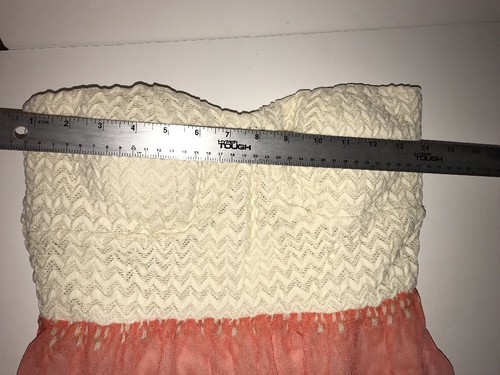 TRIXXI Juniors' Mixed Media Maxi Dress NATURAL/CORAL/PINK Size XL NWT Summer Hot - Picture 11 of 12