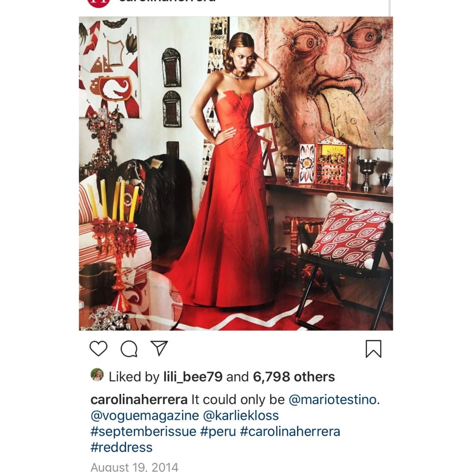 Vestido Carolina Herrera Otoño 2014 Apliques Geométricos Pasarela Trash The Dress Foto 4 de 4