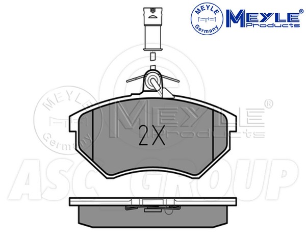 Meyle Bremsbelagsatz, Vorderachse Mit Anti Quietsch Platte 025 209 0119/W-image