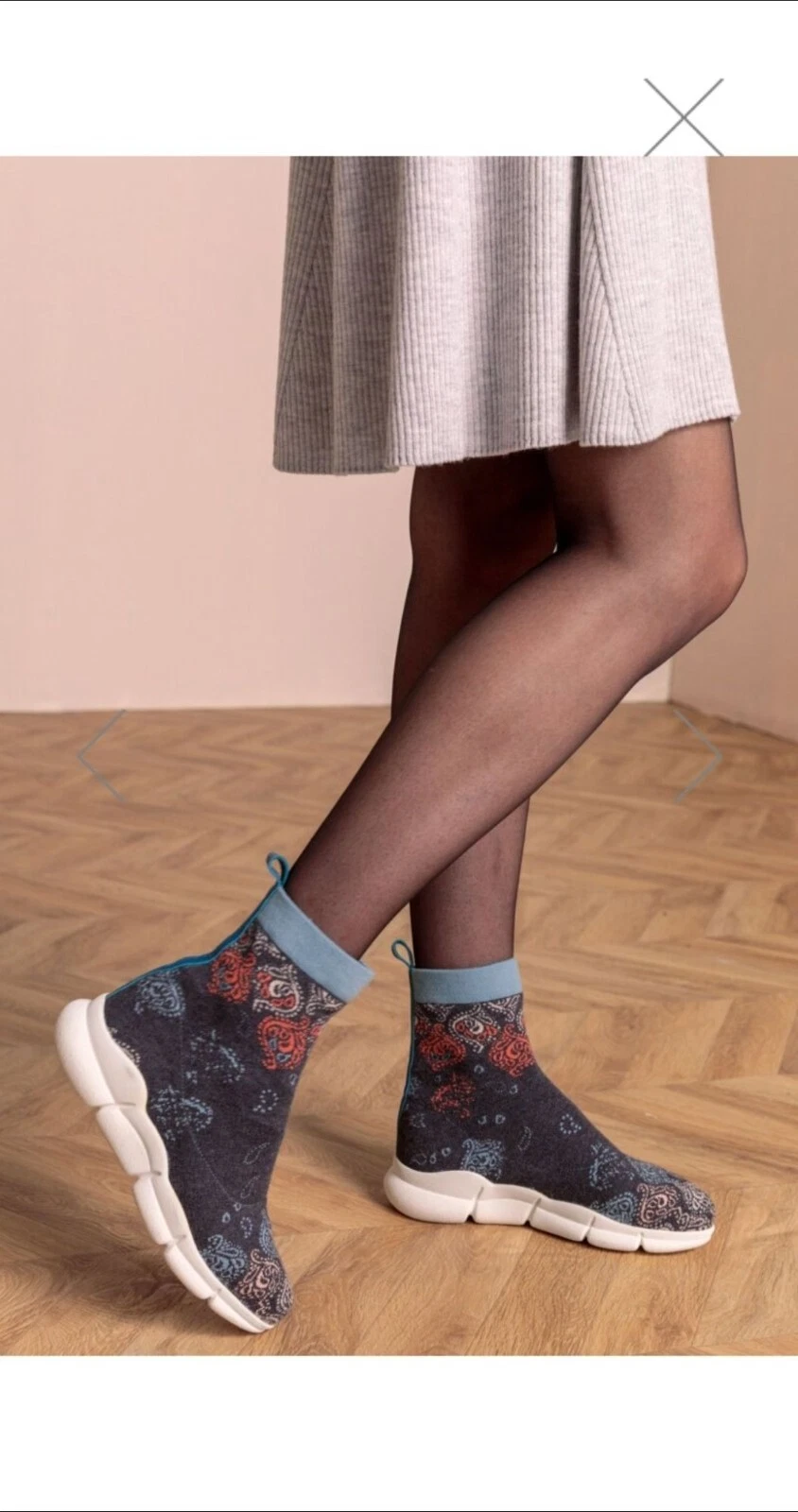 Ivko Wool Stretch Sock Style Sneaker Womens Size 36