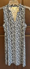 Women’s MK MICHAEL Kors Shift Sleeveless Blue Pattern Dress size Small S