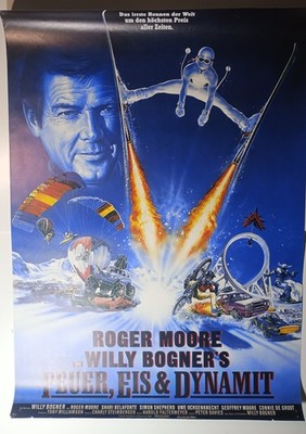Filmplakat FEUER EIS UND DYNAMIT A1 Kinoposter Roger Moore Casaro Grafik