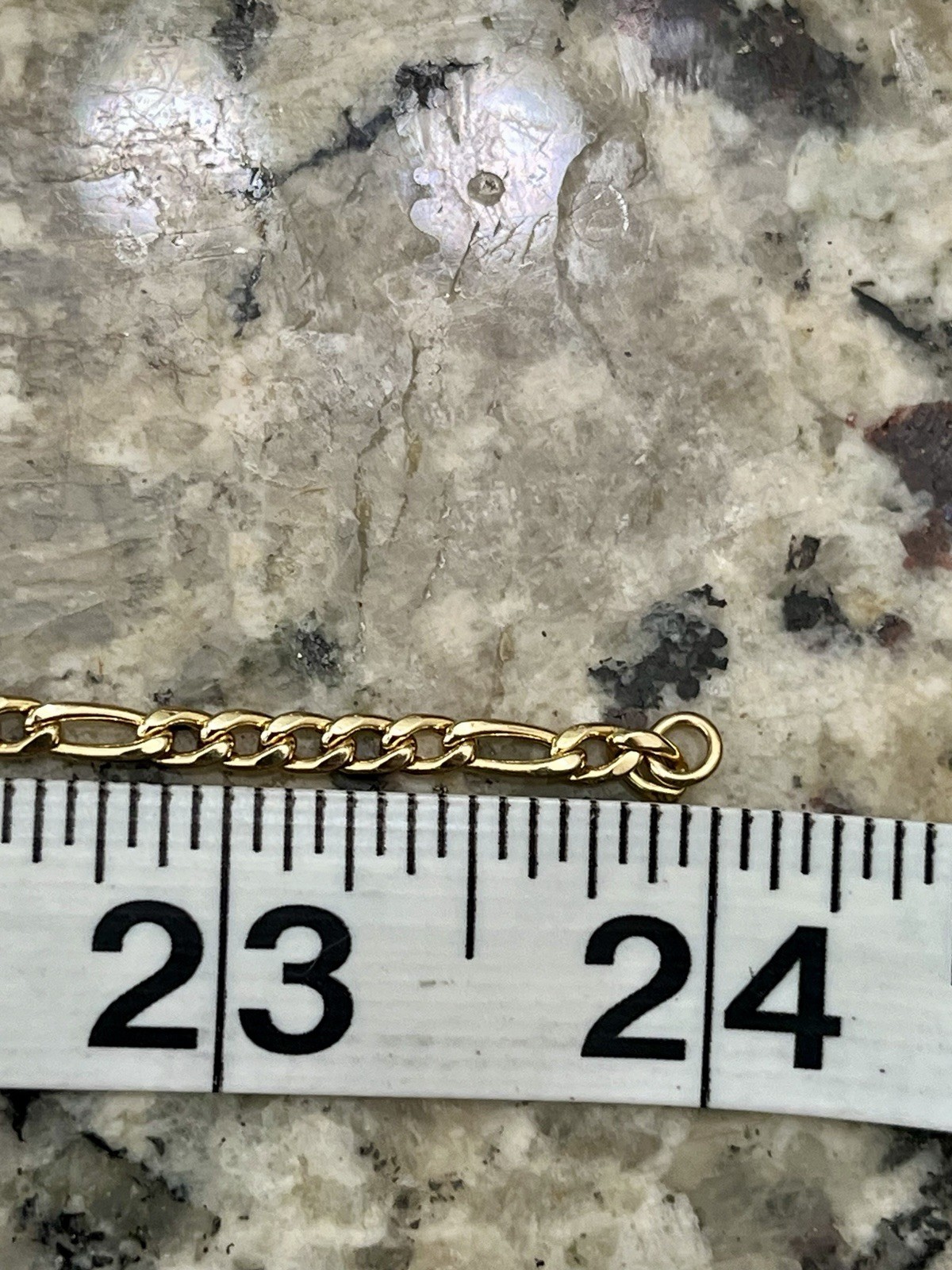 14k solid gold Figaro link chain - image 5