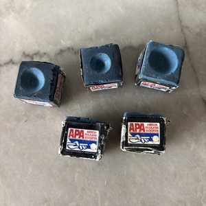 Billiards Pool Cue Stick Chalk (5 Cubes) APA American Pool Players