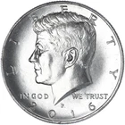 2016 P Kennedy Half Dollar Uncirculated from Mint Set