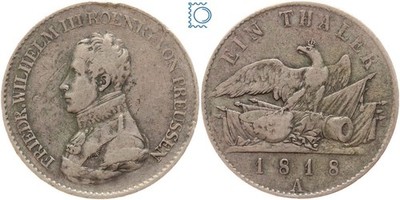 Brandenburg-Prussia Thaler 1818 A-Prussia Friedrich Wilhelm III. 1797-1840 [MZ