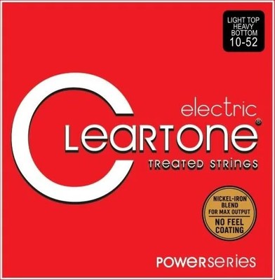 Cleartone Power Series Treated Electric Guitar Strings. Light Heavy (10-52)