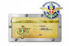 SUPPORTO "A SCOMPARSA" TARGA ORO FMI + SPILLA CON RILIEVO  SENZA FORARE INOX