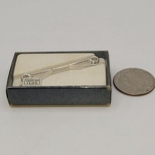 Round Tube Silver Collar Bar Shields Vintage NOS Formal Dress