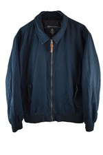 Shore LEave Herren Blau Reißverschluss Varsity Bomber Größe XL Baumwolle Kragen Retro