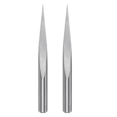 2pcs CNC Engraving Router Tip 1/8'' 3.175mm Shaft 0.1mm Tip 10 Degree
