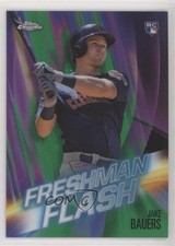 2019 Topps Chrome Freshman Flash Green Refractor 80/99 Jake Bauers #5 4h5