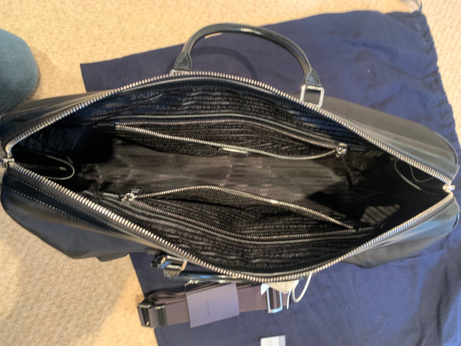 Prada Leather trimmed Travel bag, Black, BNWT, RRP £2600 image 2