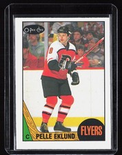 1987-88 O-Pee-Chee Pelle Eklund Rookie Card #98 Philadelphia Flyers - NM/MINT. rookie card picture