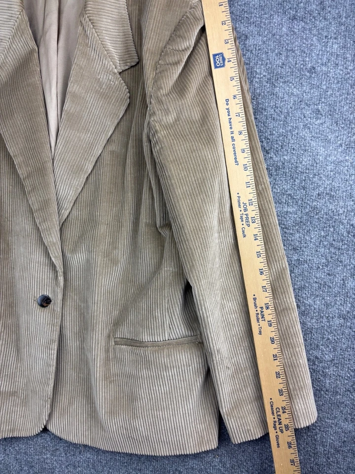 Chaqueta Blazer Orvis De Colección Para Mujer 18 Tostada Pana Bolsillos de Un Pecho Hecha en EE. UU. Foto 3 de 4