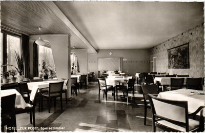 CPM AK BECKUM HOTEL ZUR POST DINING ROOM GERMANY (1436033)